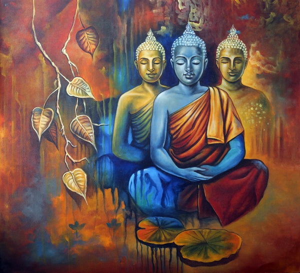 Dimensions of Enlightenment: Three Buddhas Painting